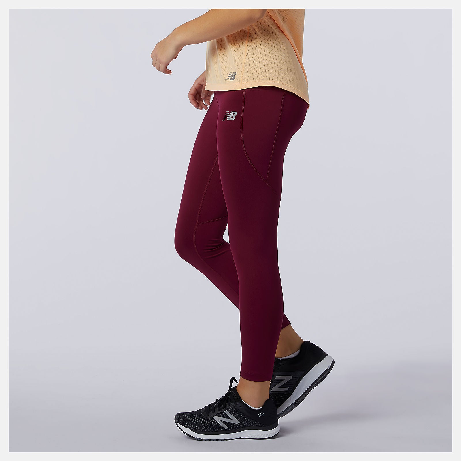Garnet Printed Impact Run Crop | New Balance Clothing
