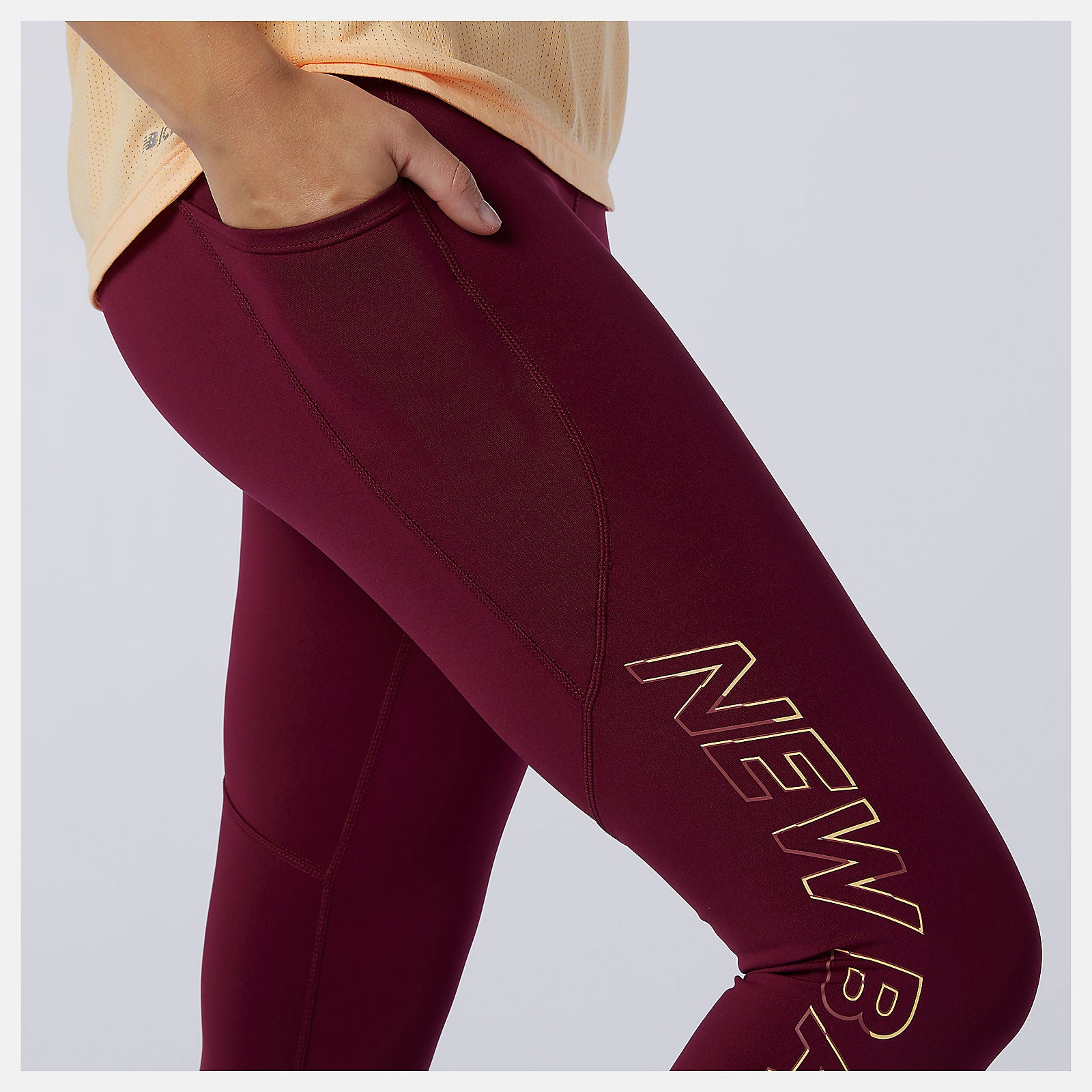 Garnet Printed Impact Run Crop | New Balance Clothing