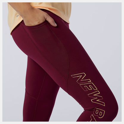 Garnet Printed Impact Run Crop | New Balance Clothing