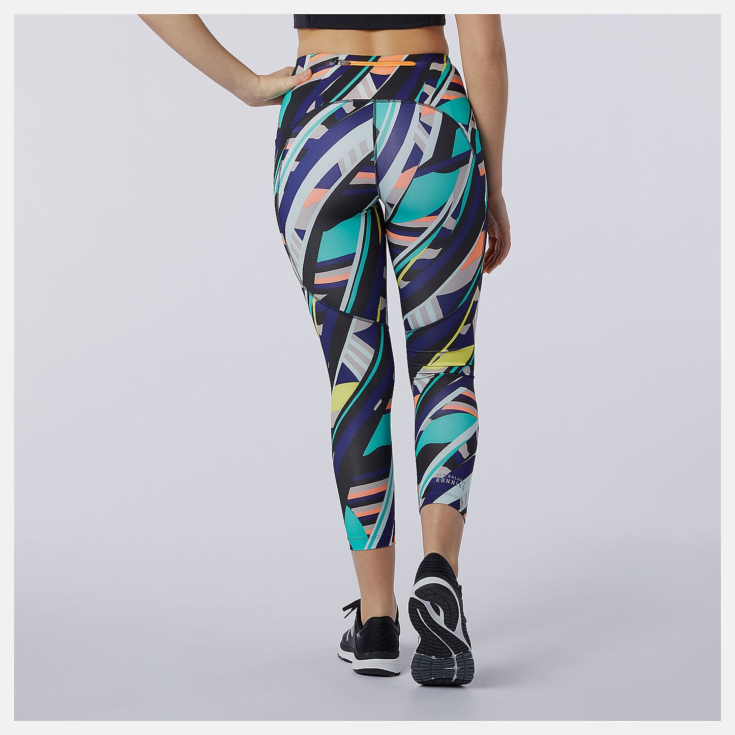 Multi Color Printed Impact Run Crop | New Balance Clothing