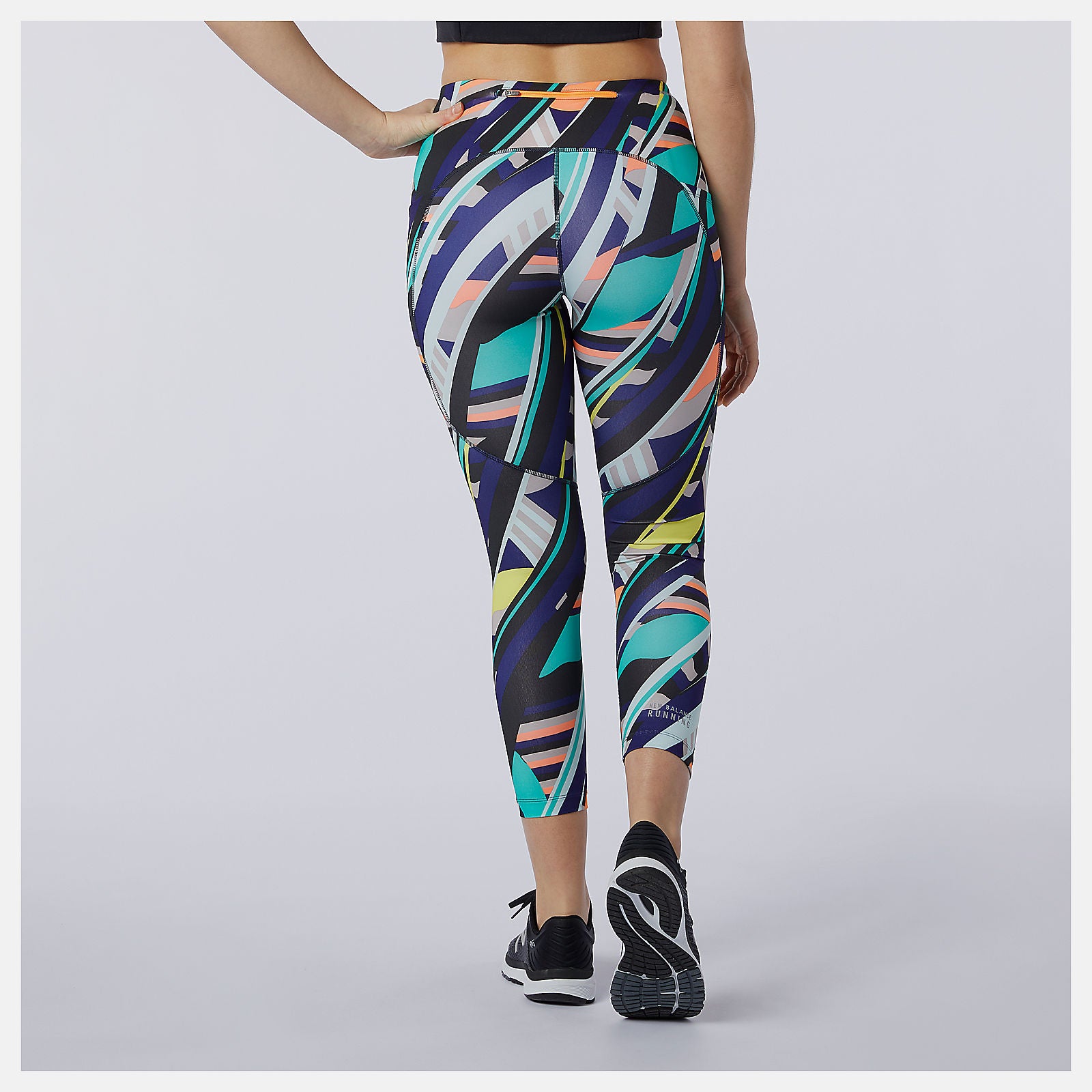Multi Color Printed Impact Run Crop | New Balance Clothing