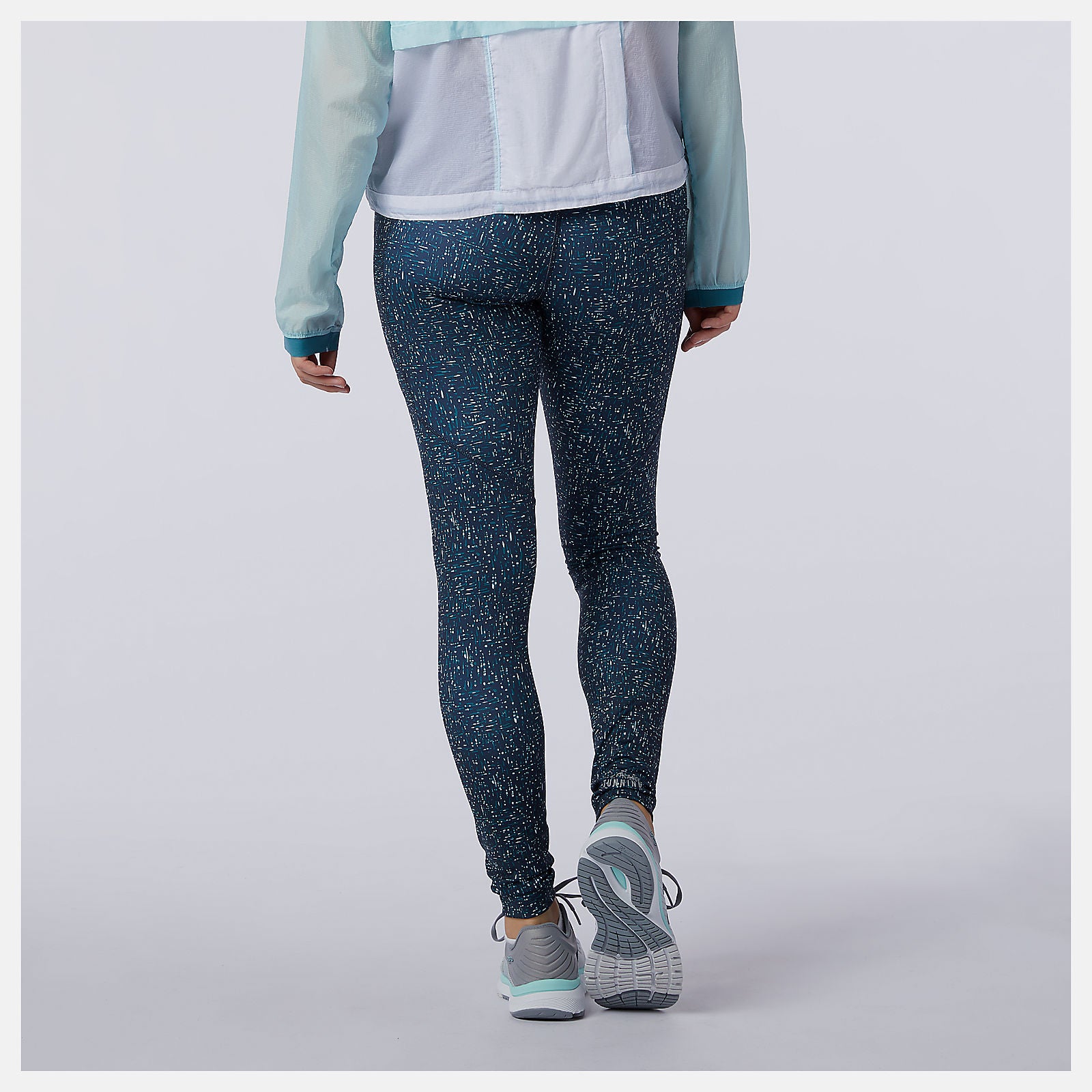 Mountain Teal Printed Impact Run Tight | New Balance Clothing