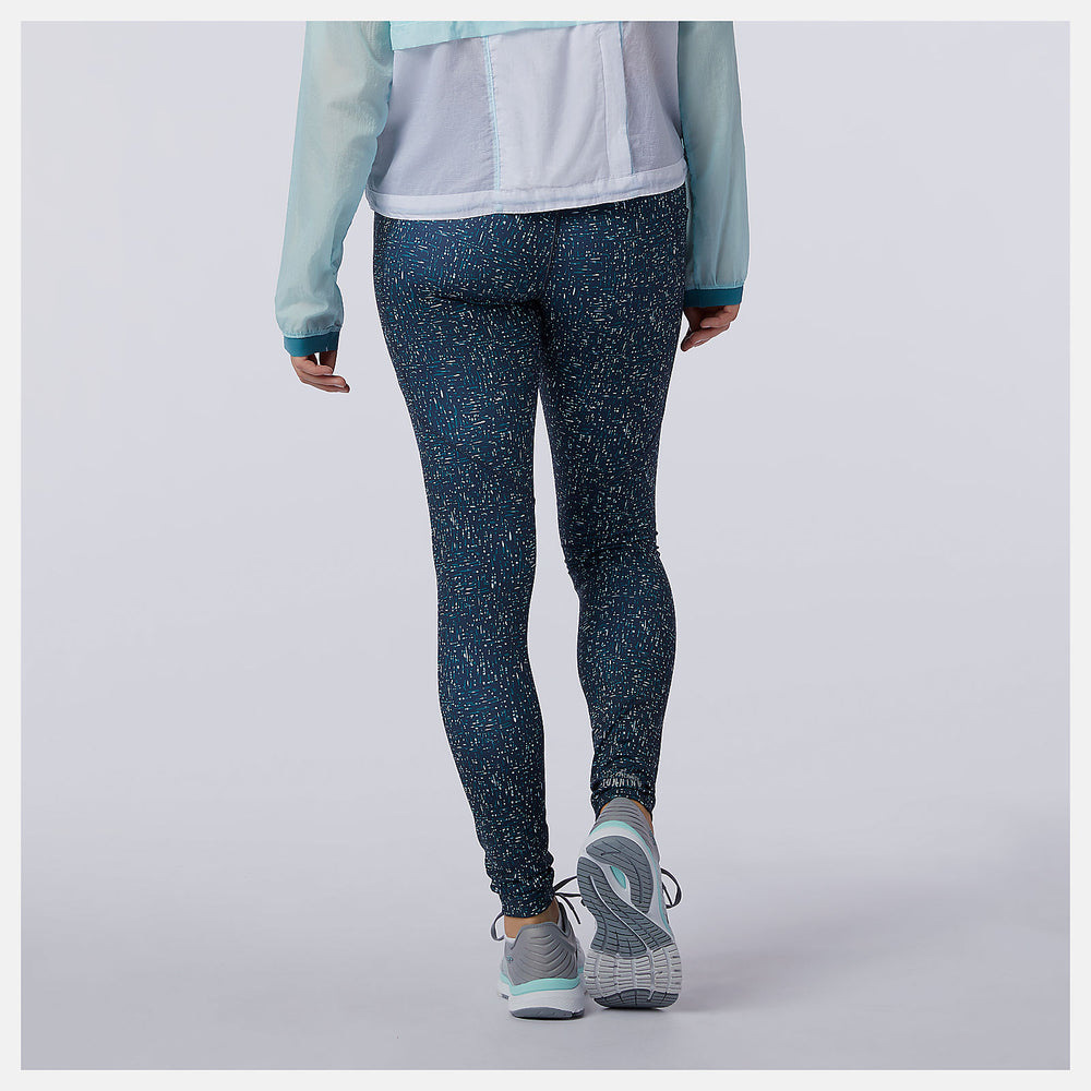 Mountain Teal Printed Impact Run Tight | New Balance Clothing