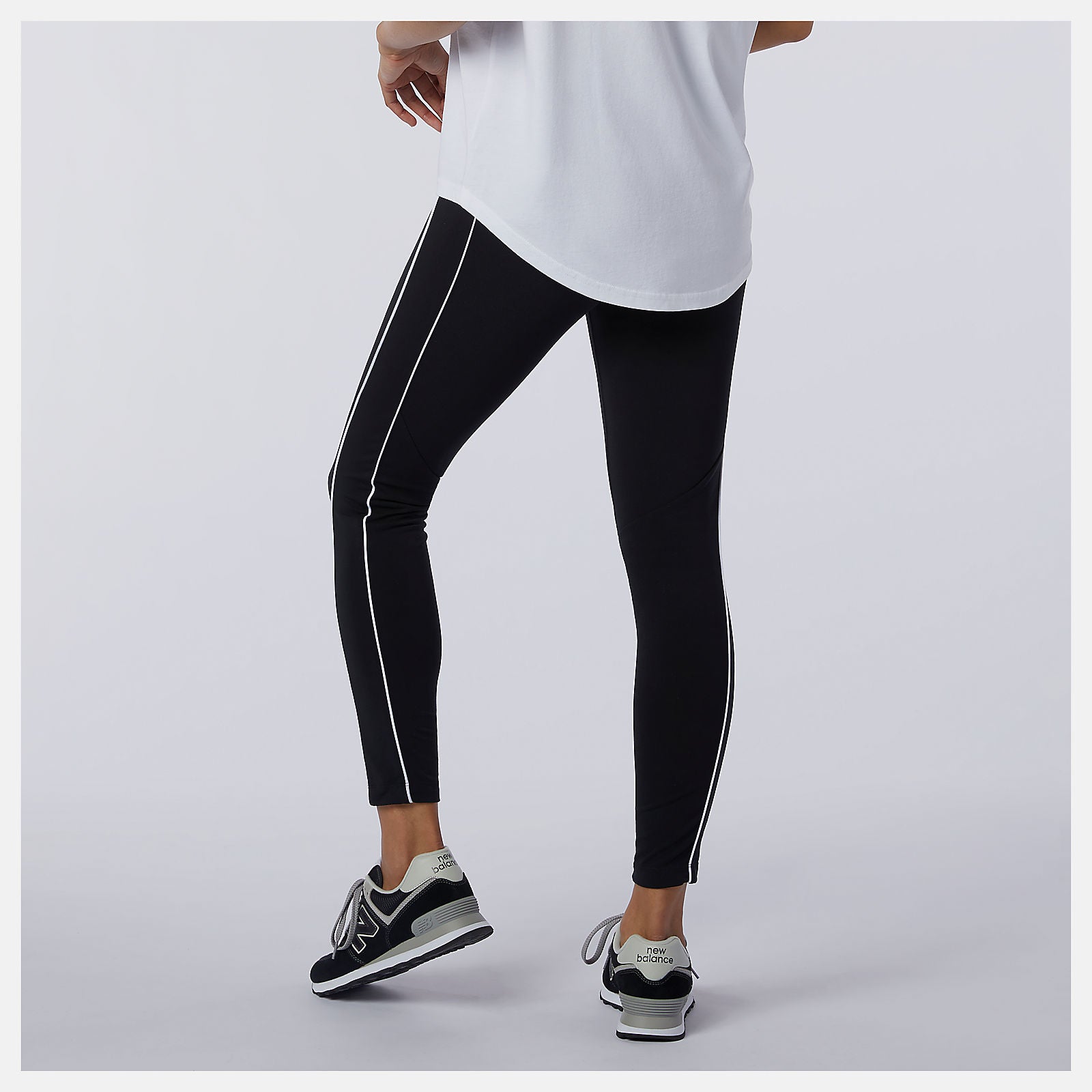 White NB Athletics Piping Legging | New Balance Clothing