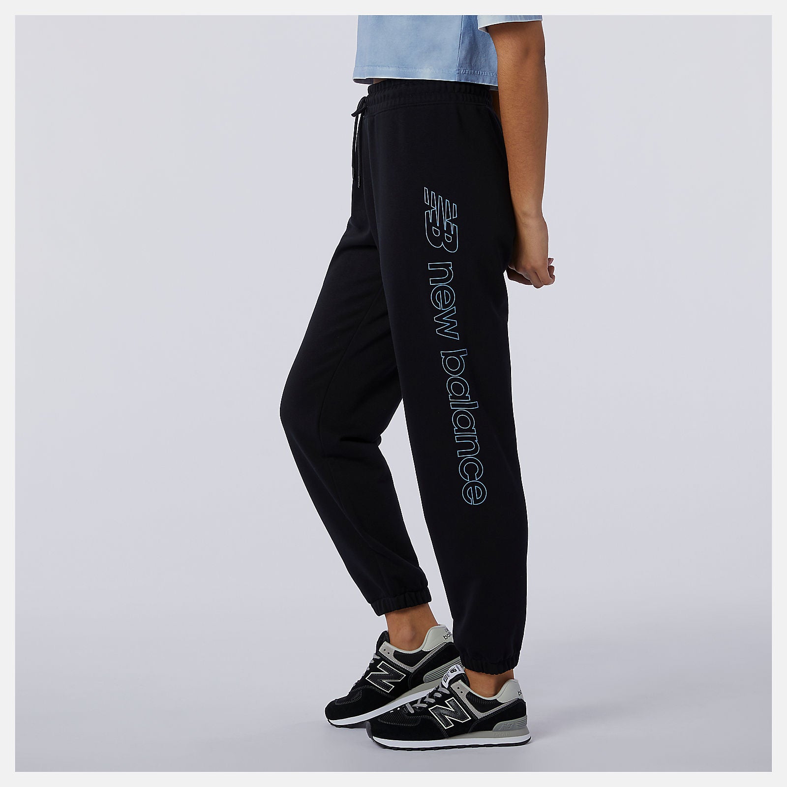Black Sport Style Optiks Fleece Pant | New Balance Clothing