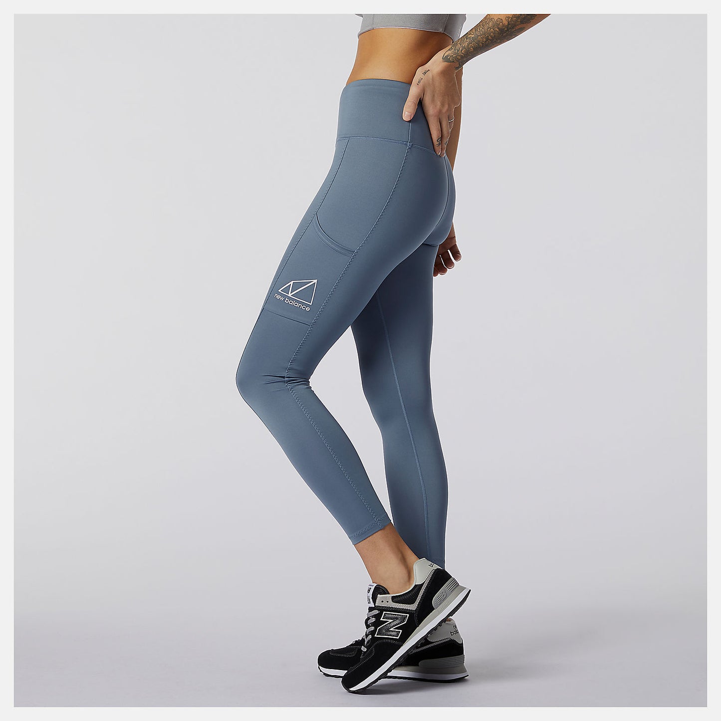 Ocean Grey NB All Terrain Legging | New Balance Clothing