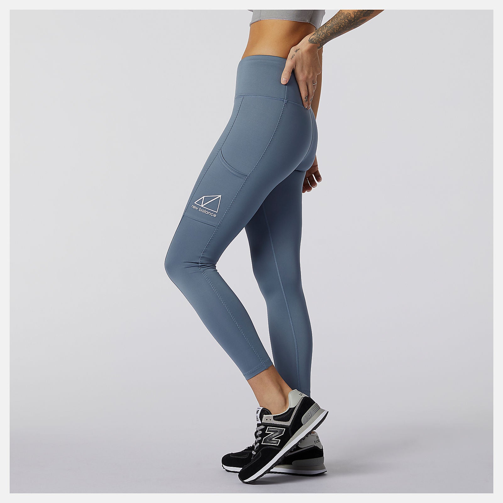 Ocean Grey NB All Terrain Legging | New Balance Clothing