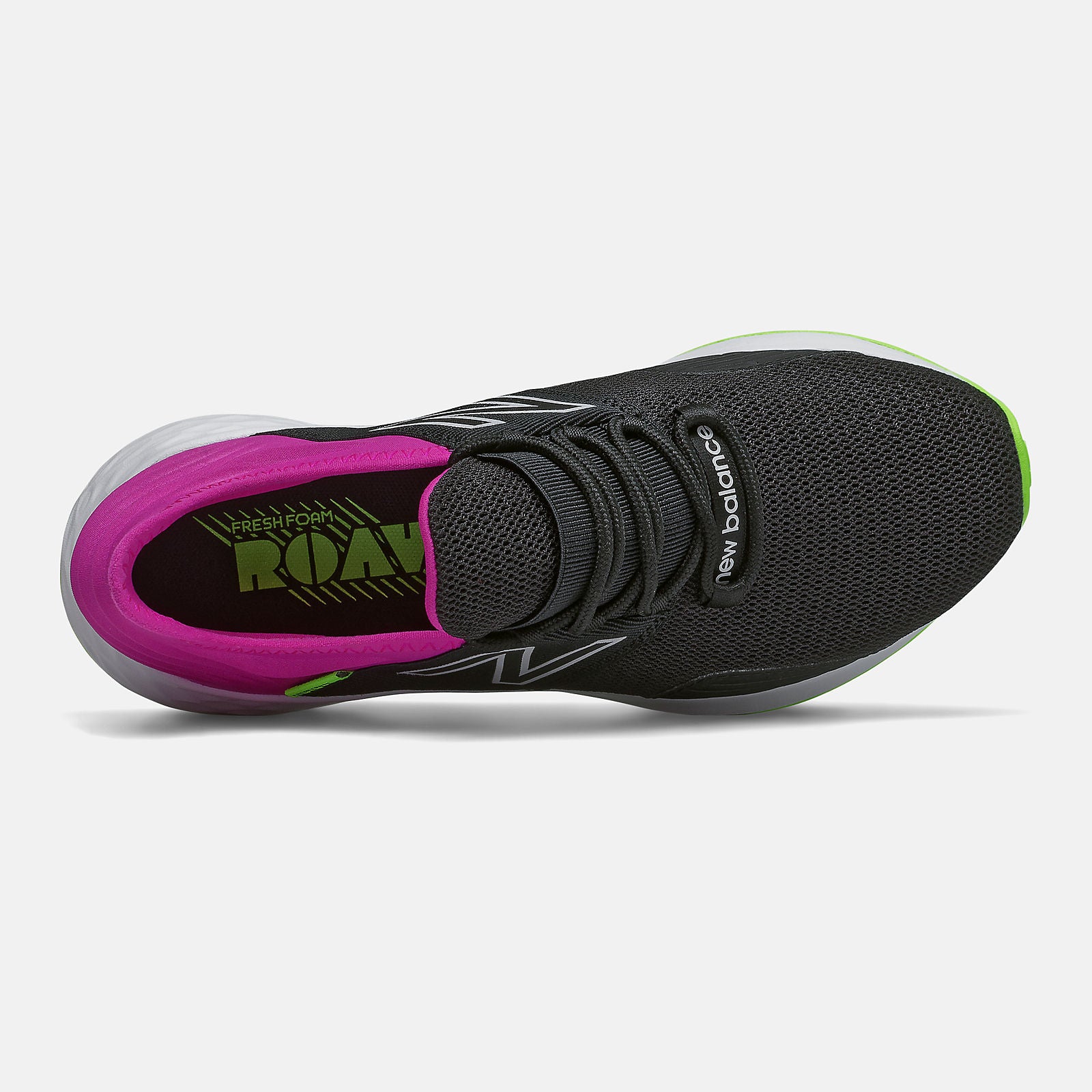 Black/Poisonberry and Lime Glo Fresh Foam Roav | New Balance Shoes