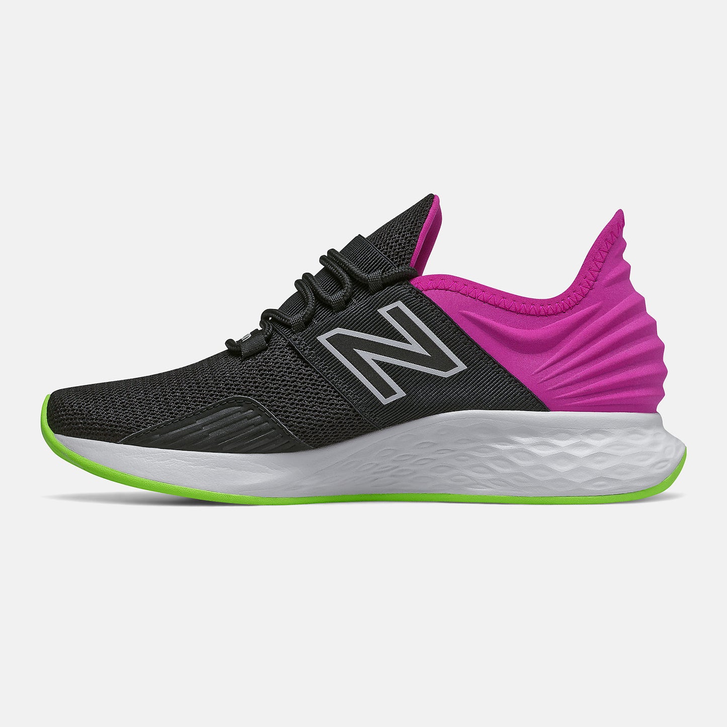 Black/Poisonberry and Lime Glo Fresh Foam Roav | New Balance Shoes