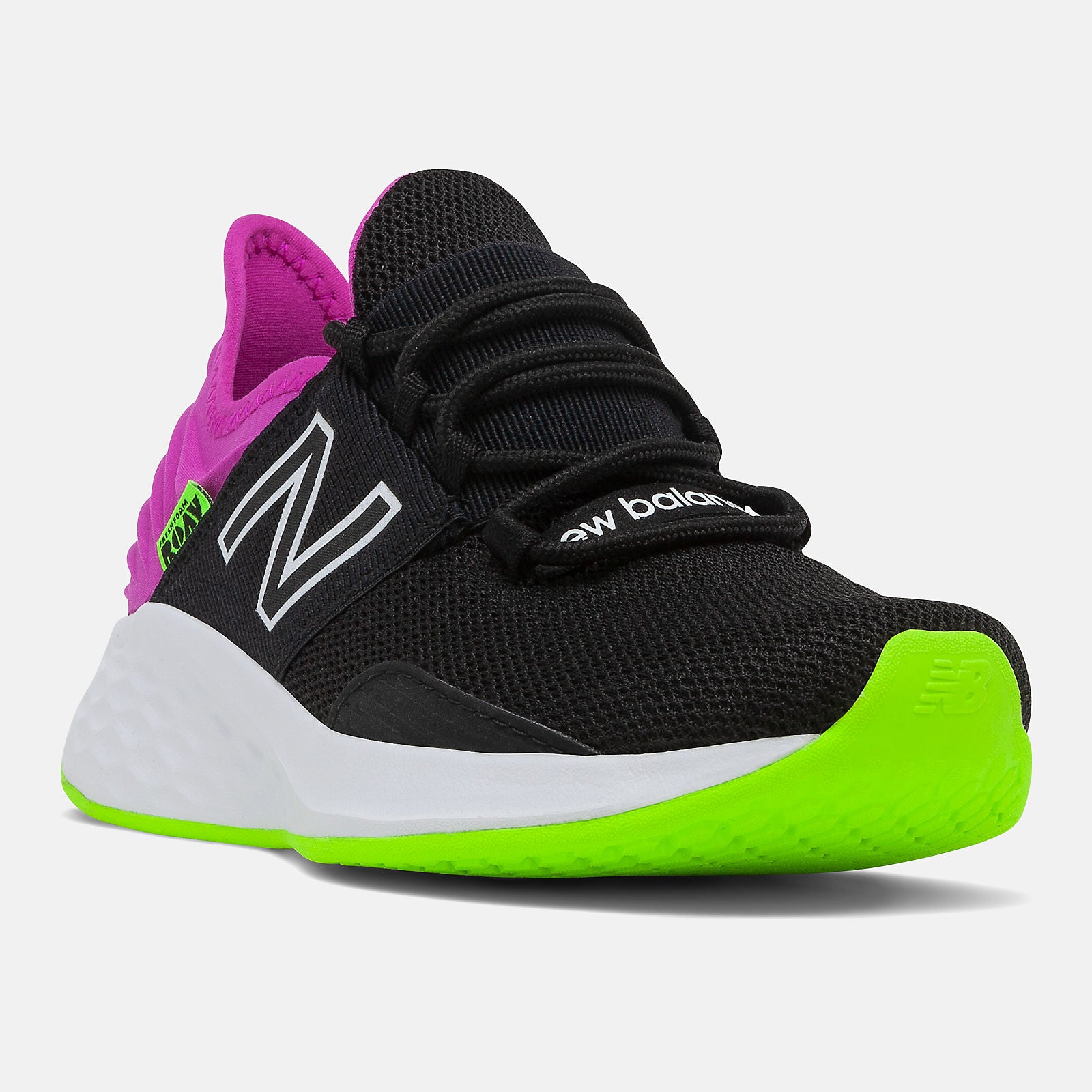 Black/Poisonberry and Lime Glo Fresh Foam Roav | New Balance Shoes