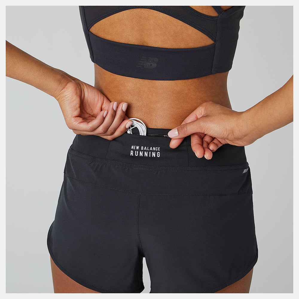 Black Impact Run Short 3 Inch | New Balance Clothing