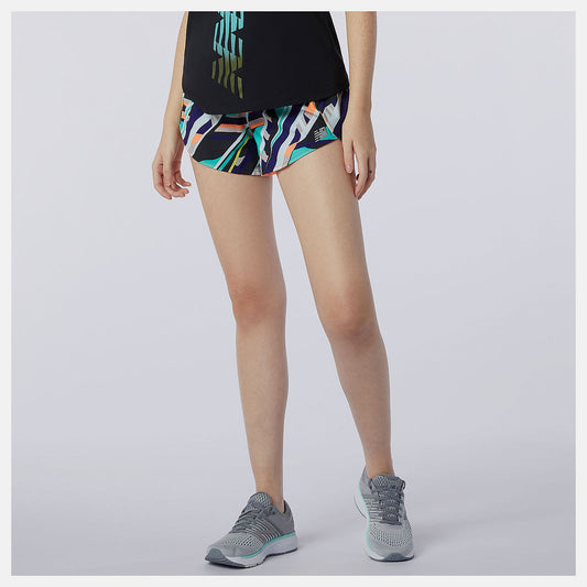 Multi Color Printed Impact Run Short 3 Inch | New Balance Clothing