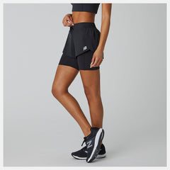 Black Impact Run 2 In 1 Short | New Balance Clothing