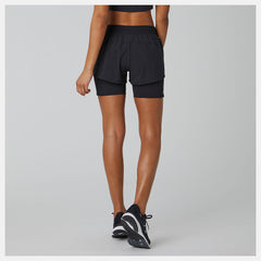 Black Impact Run 2 In 1 Short | New Balance Clothing