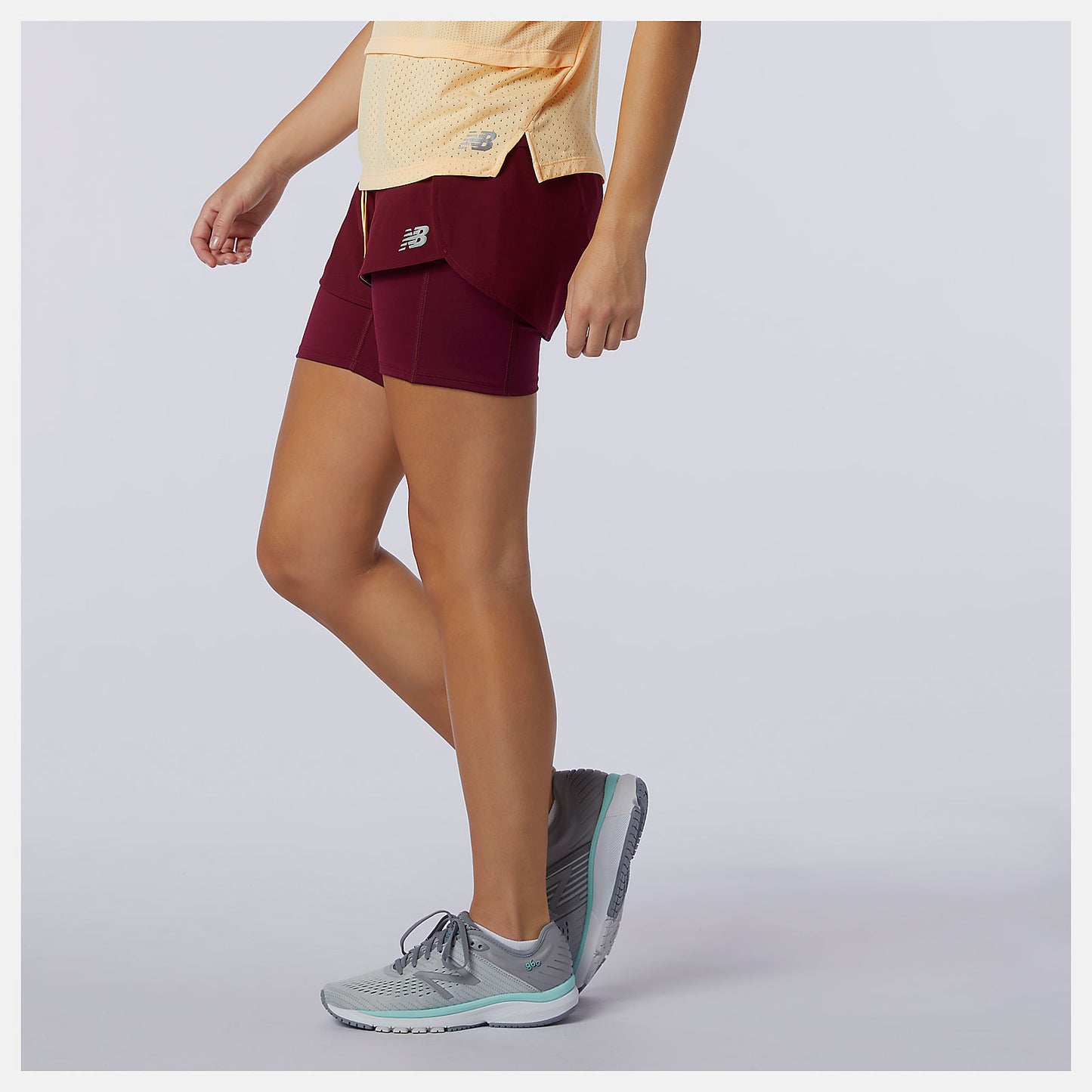 Garnet Printed Impact Run 2 In 1 Short | New Balance Clothing