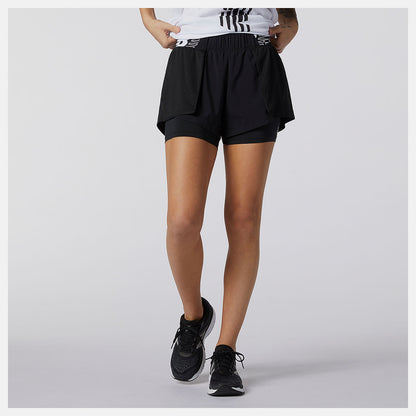 Black Relentless 2 In 1 Short | New Balance Clothing