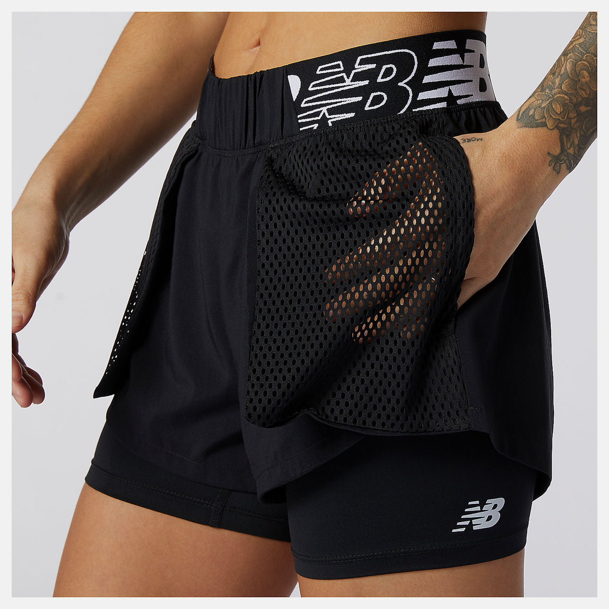 Black Relentless 2 In 1 Short | New Balance Clothing