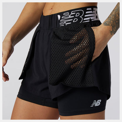 Black Relentless 2 In 1 Short | New Balance Clothing