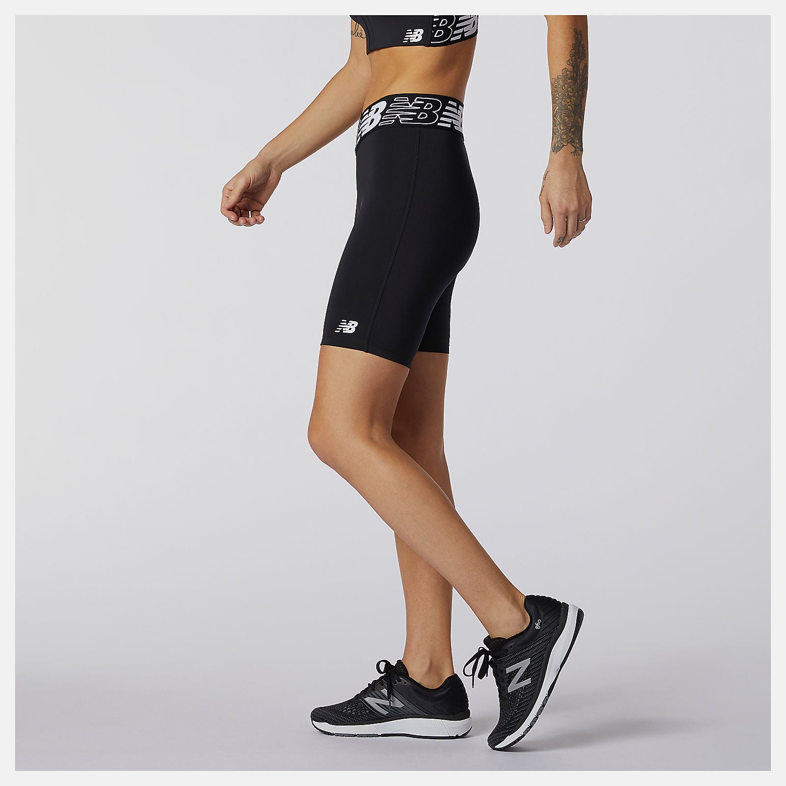 Black Relentless 8 inch Fitted Short | New Balance Clothing