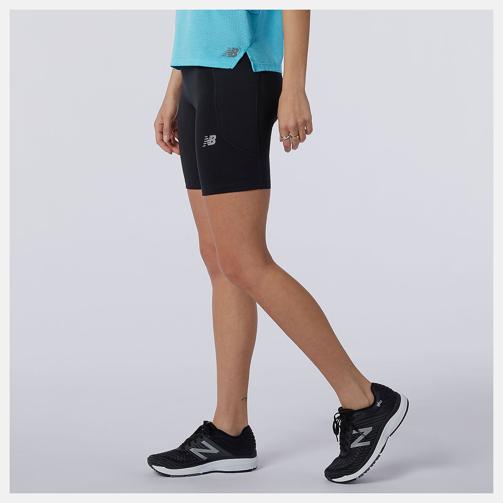Black Impact Run Fitted Short | New Balance Clothing