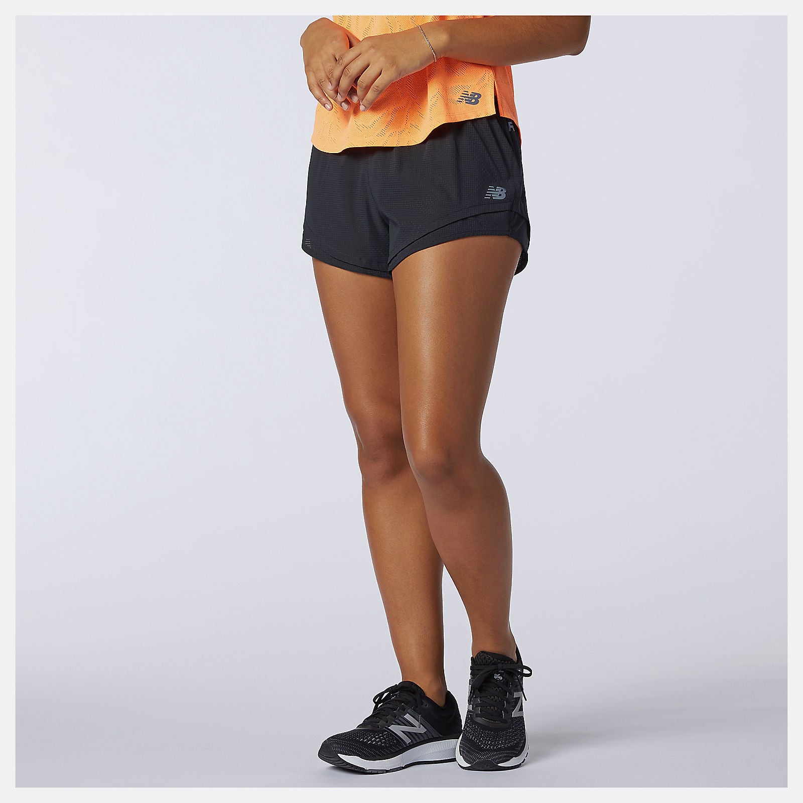Black/White Q Speed Fuel Short | New Balance Clothing