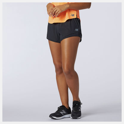 Black/White Q Speed Fuel Short | New Balance Clothing