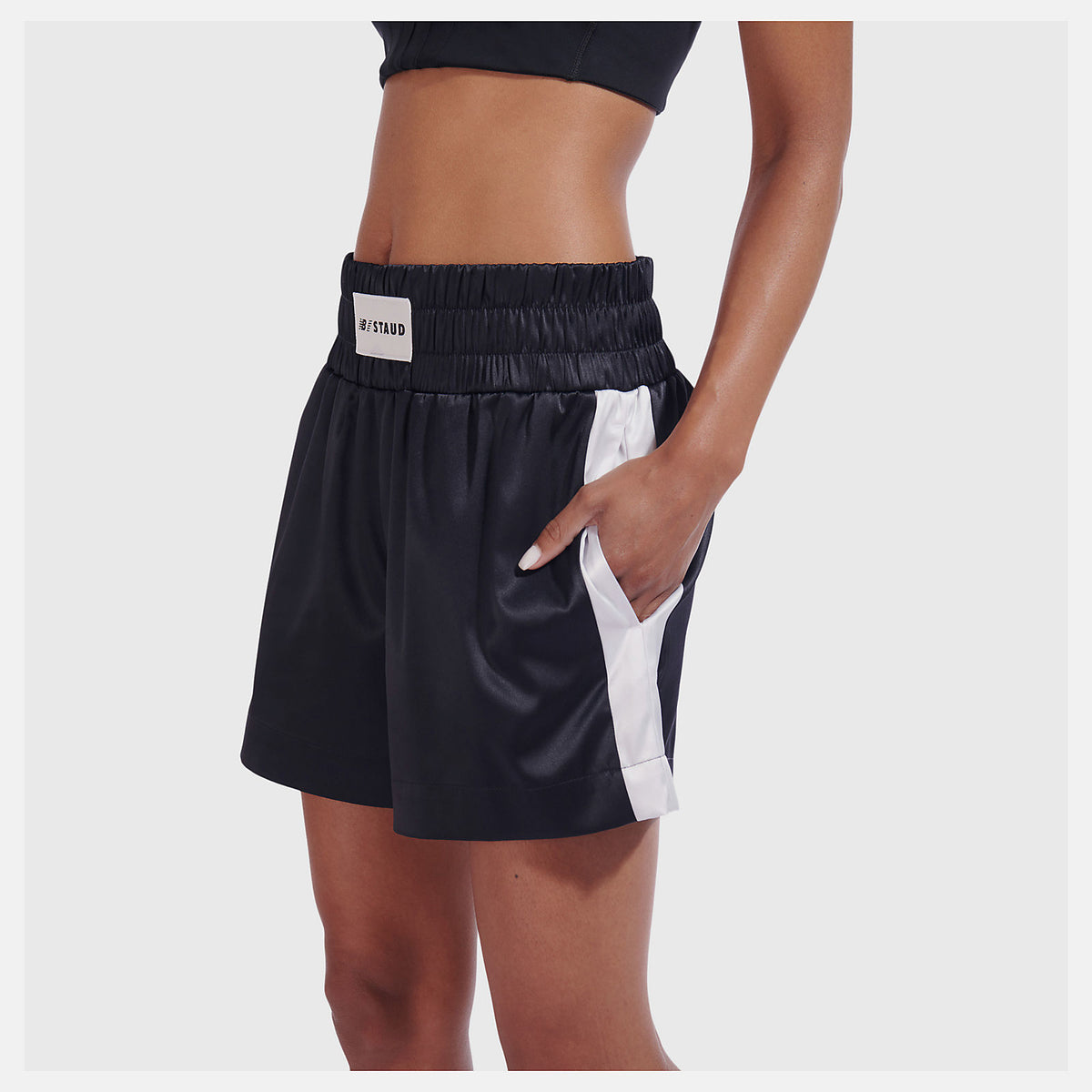Black NB x Staud Boxing Short | New Balance Clothing