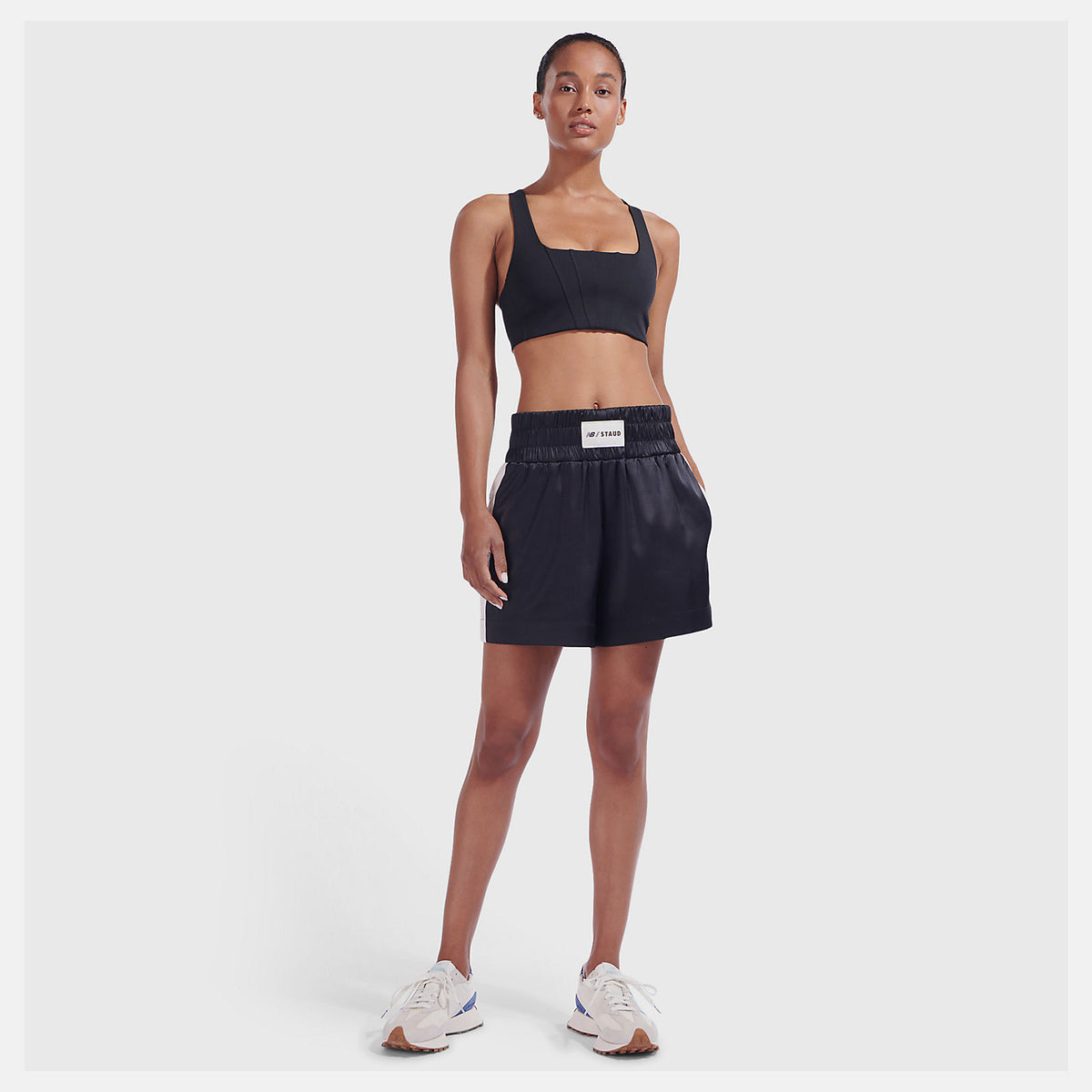 Black NB x Staud Boxing Short | New Balance Clothing