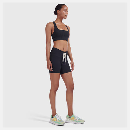 Black Staud Lace Up Fitted Short | New Balance Clothing