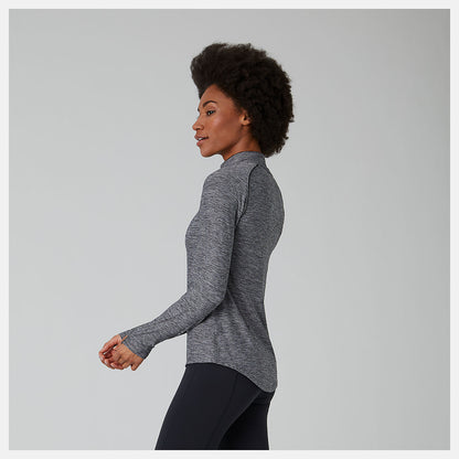 Black Heather Transform 1/2 Zip | New Balance Clothing