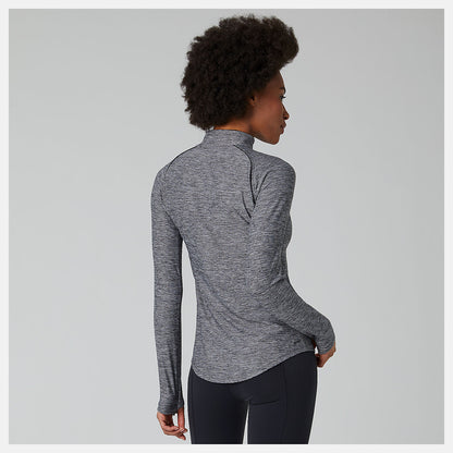 Black Heather Transform 1/2 Zip | New Balance Clothing