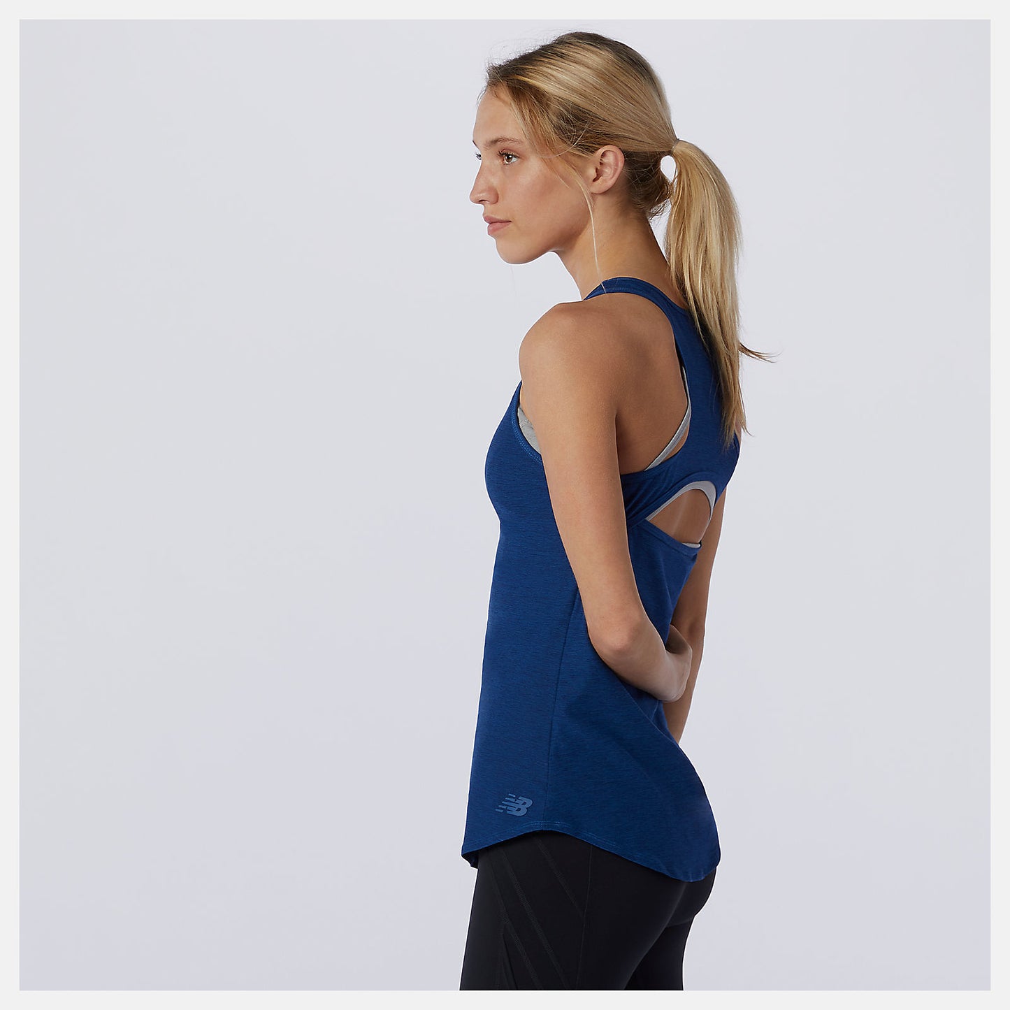 Captain Blue Heather Transform Perfect Tank | New Balance Clothing