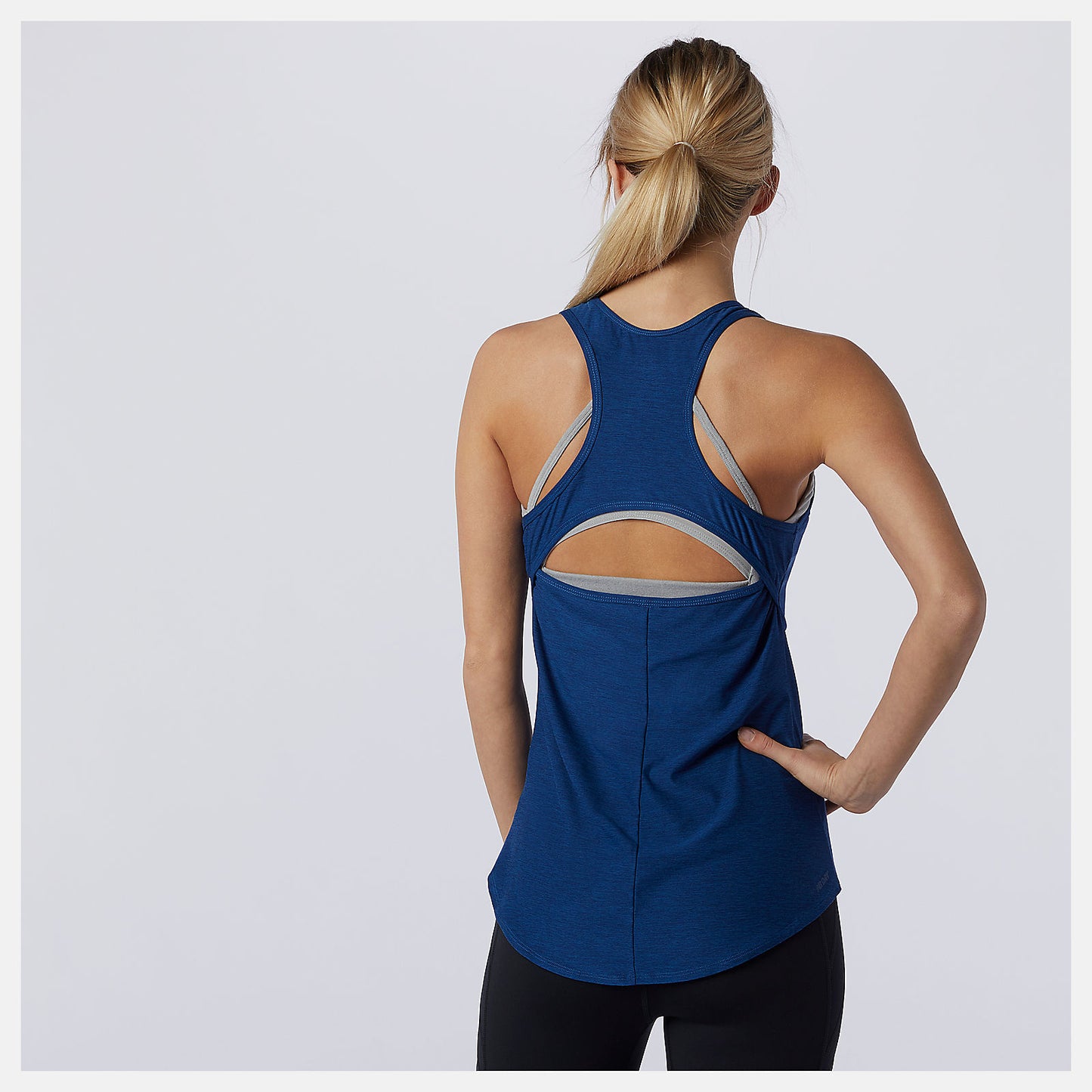 Captain Blue Heather Transform Perfect Tank | New Balance Clothing