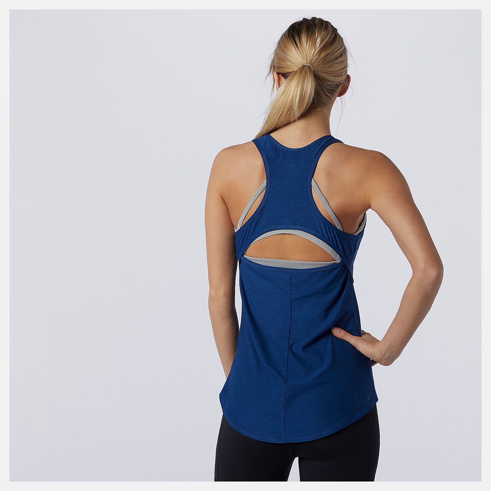 Captain Blue Heather Transform Perfect Tank | New Balance Clothing