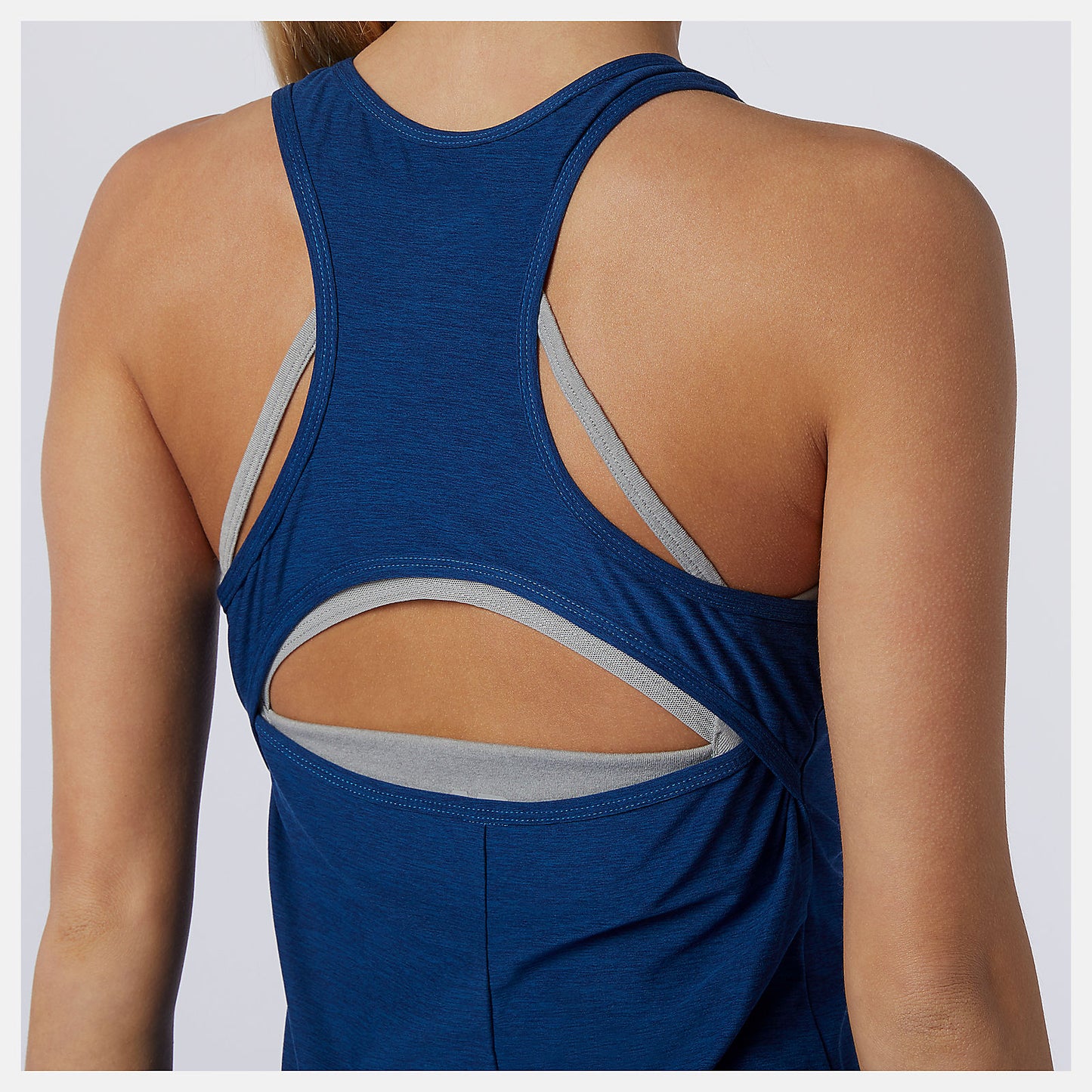 Captain Blue Heather Transform Perfect Tank | New Balance Clothing