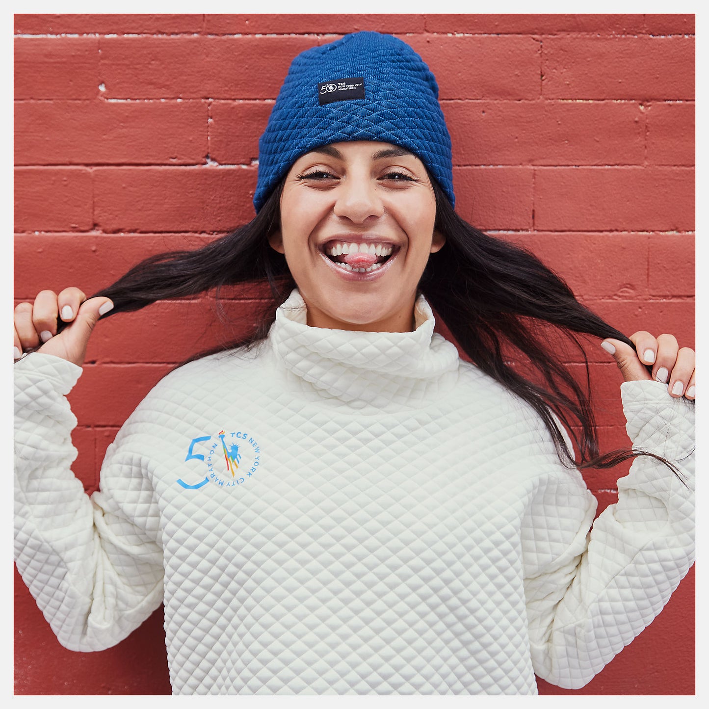 Sea Salt NYC Marathon NB Heat Loft Funnel | New Balance Clothing