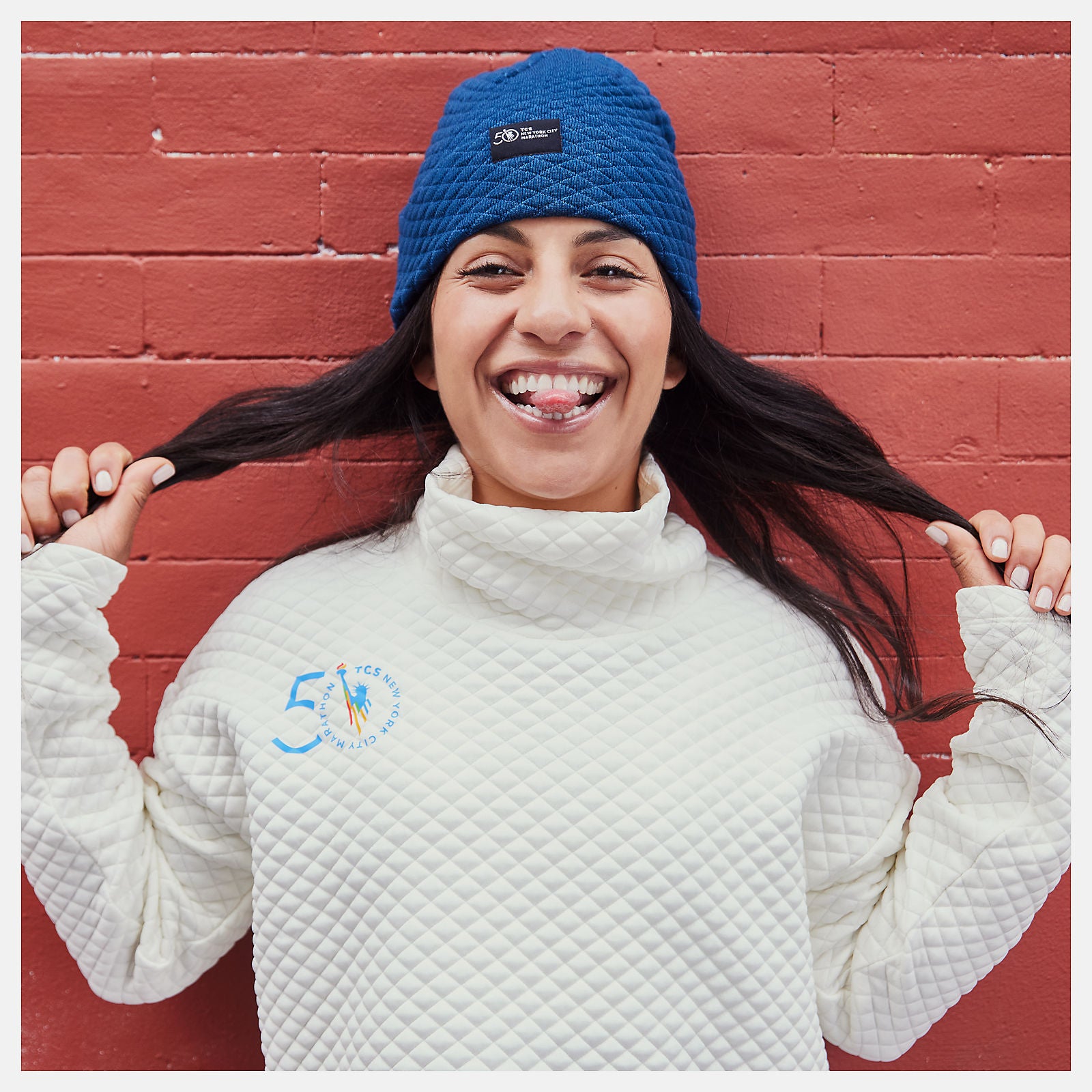 Sea Salt NYC Marathon NB Heat Loft Funnel | New Balance Clothing