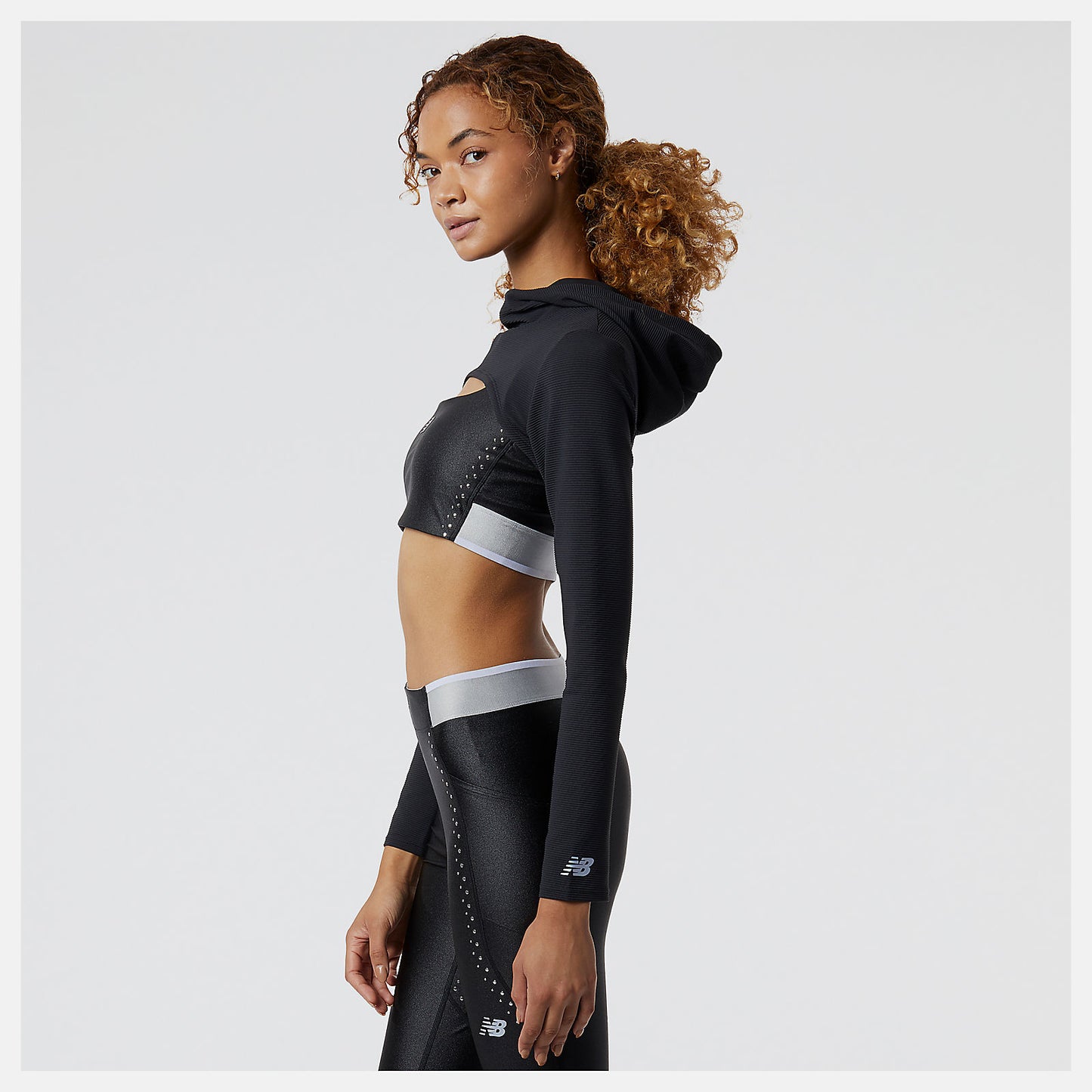 Black Syd Hooded Shrug | New Balance Clothing