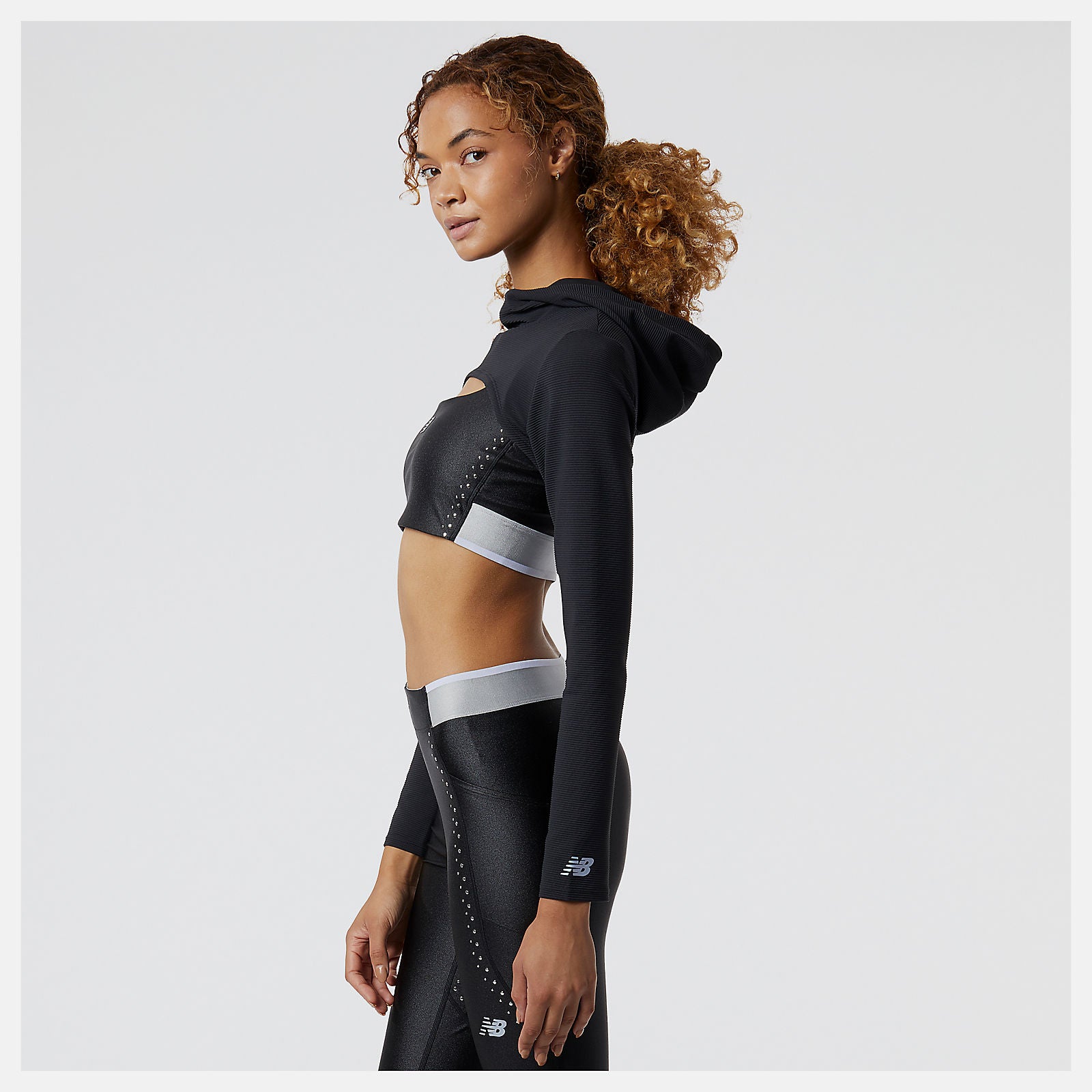 Black Syd Hooded Shrug | New Balance Clothing