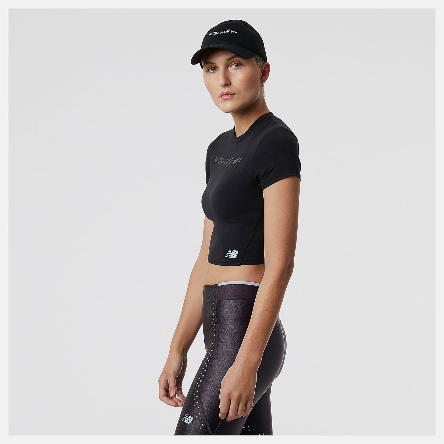 Black Syd Crop Tee | New Balance Clothing