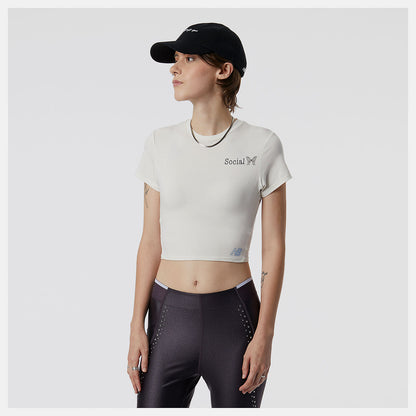 Sea Salt Syd Crop Tee | New Balance Clothing