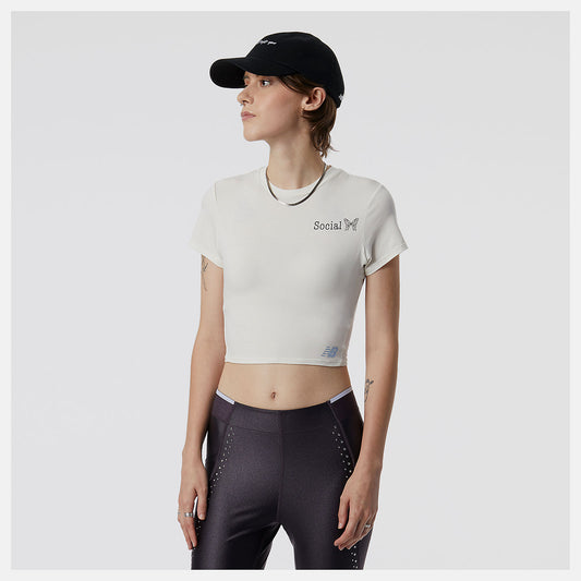 Sea Salt Syd Crop Tee | New Balance Clothing
