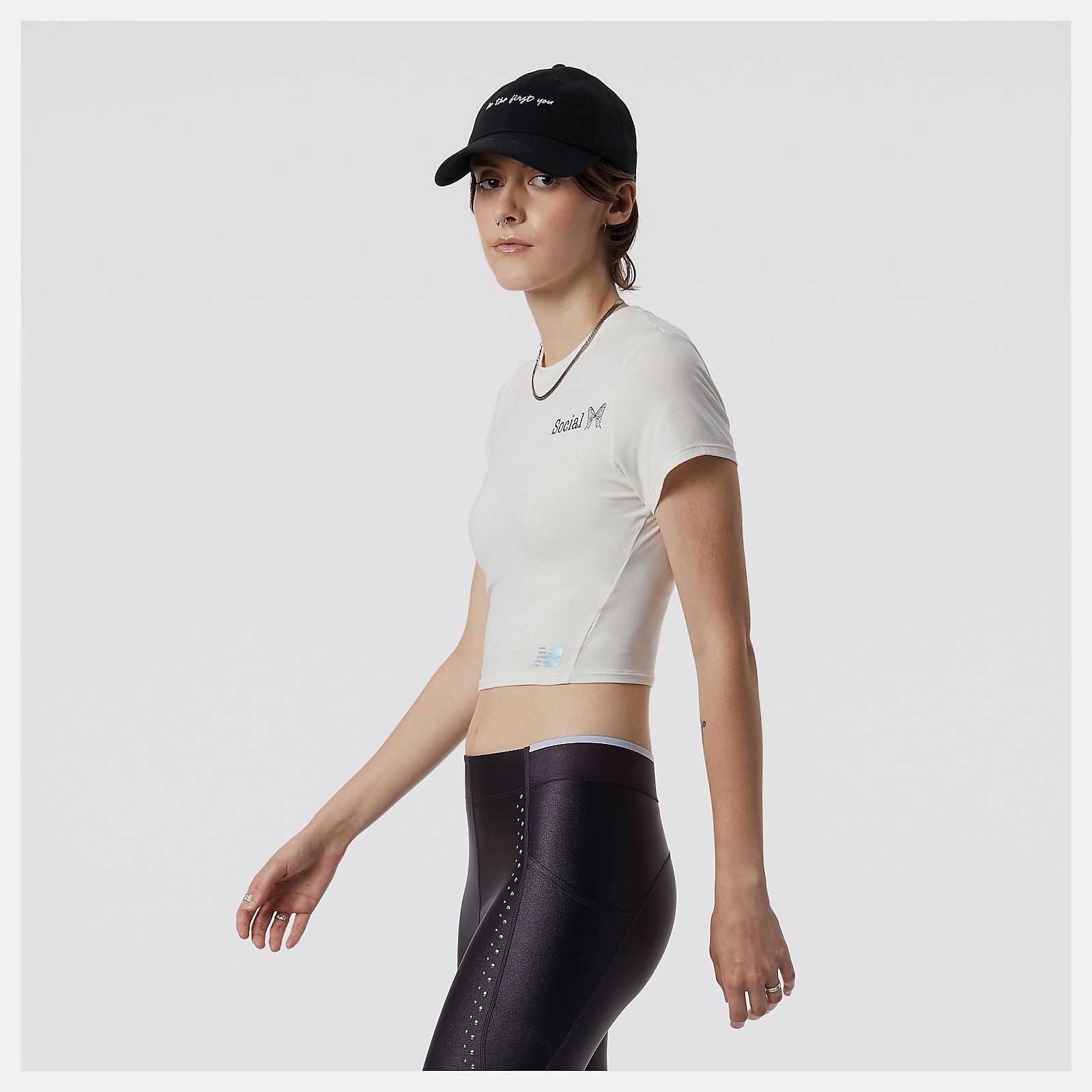 Sea Salt Syd Crop Tee | New Balance Clothing