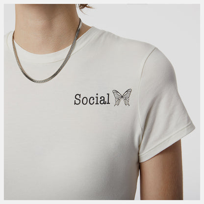 Sea Salt Syd Crop Tee | New Balance Clothing