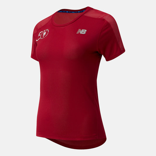 Neo Crimson NYC Marathon Impact Run Short Sleeve | New Balance Clothing