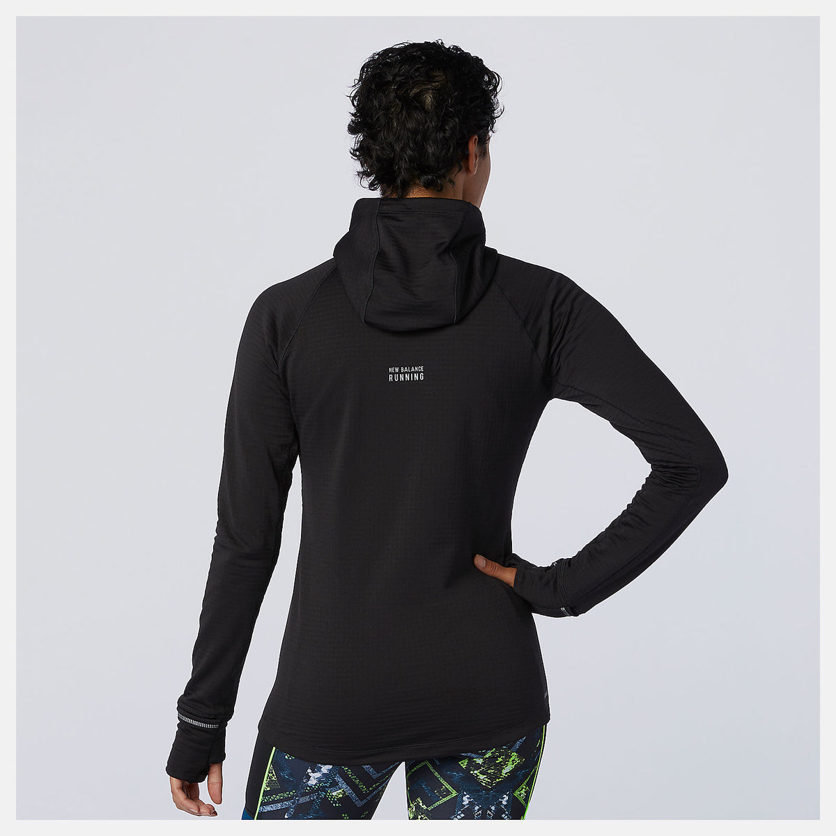 Black NB Heat Grid Hoodie | New Balance Clothing