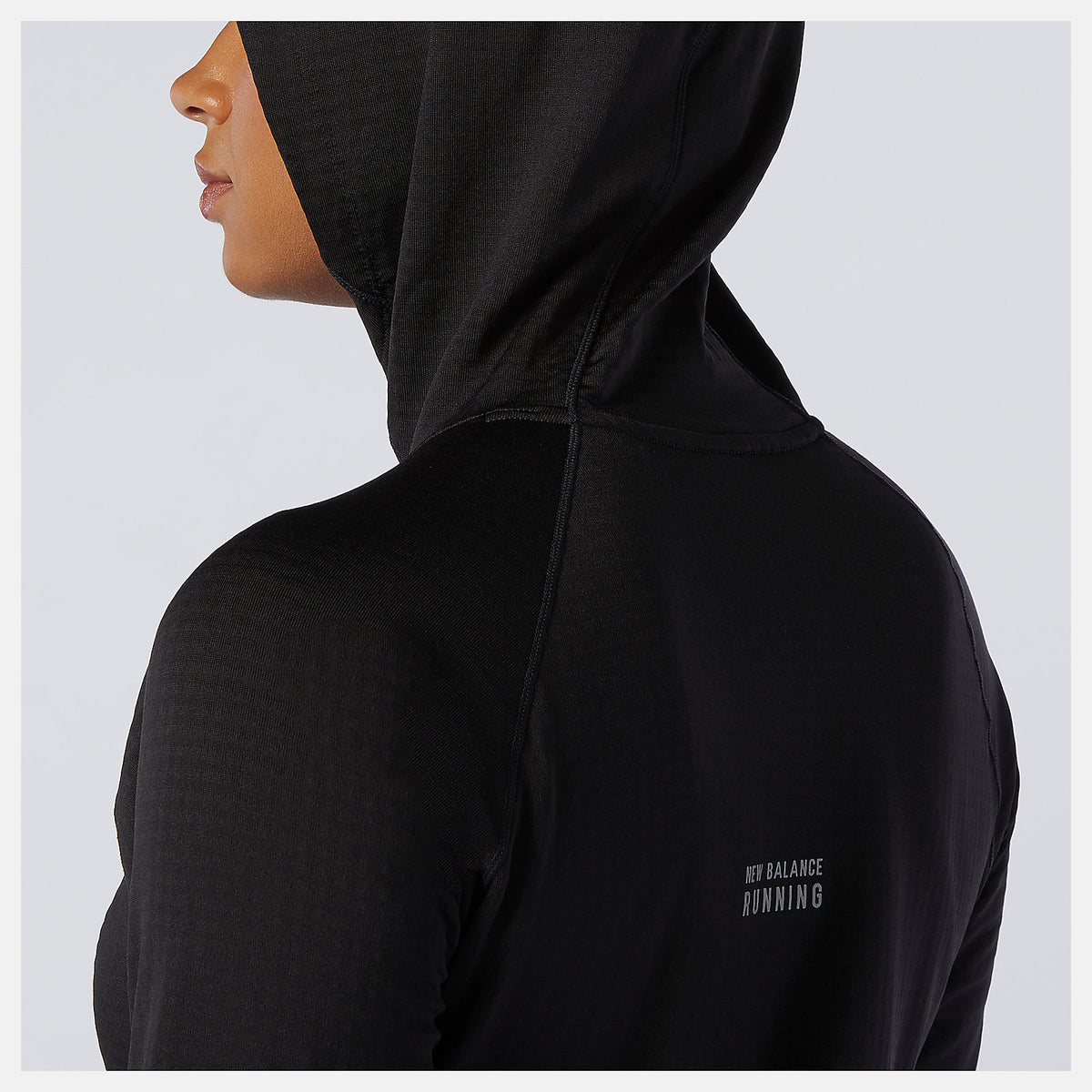 Black NB Heat Grid Hoodie | New Balance Clothing
