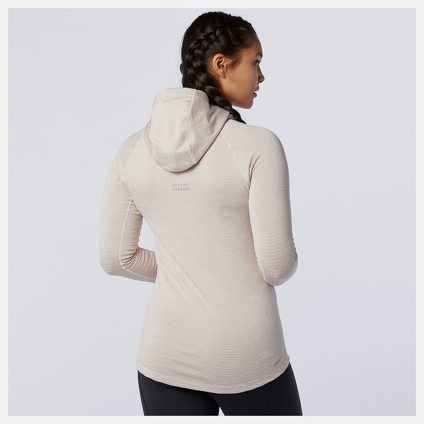 Sea Salt Heather NB Heat Grid Hoodie | New Balance Clothing