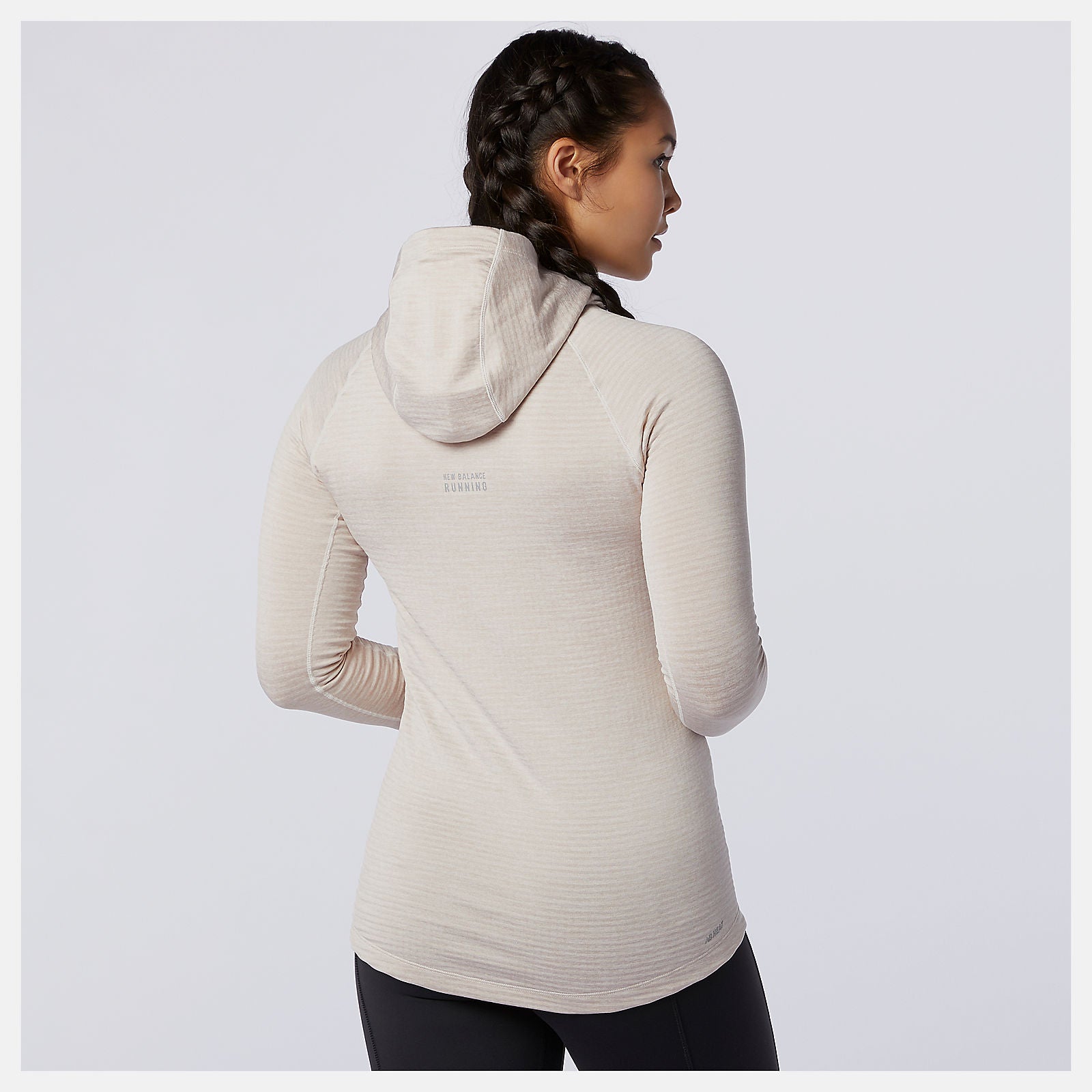 Sea Salt Heather NB Heat Grid Hoodie | New Balance Clothing