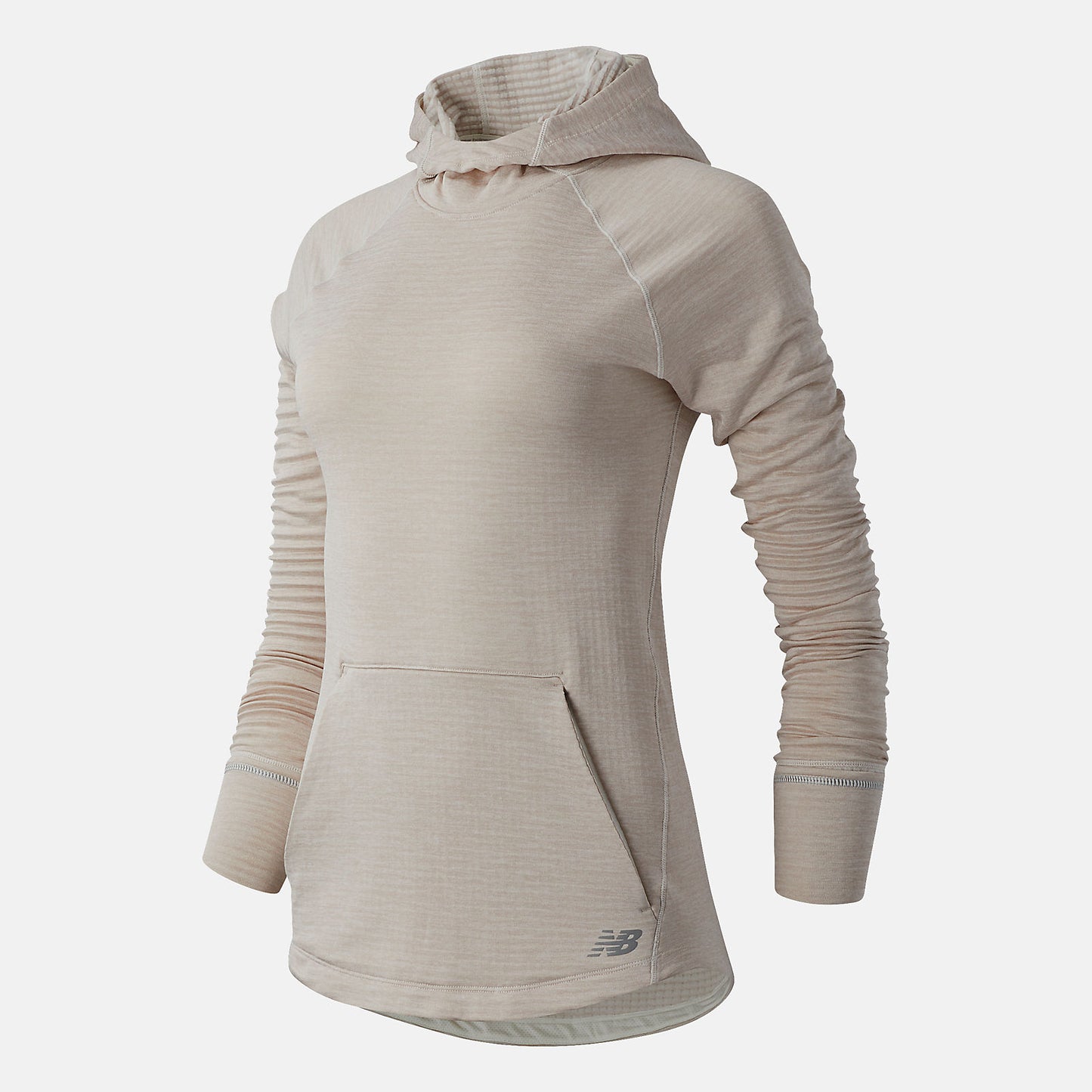 Sea Salt Heather NB Heat Grid Hoodie | New Balance Clothing
